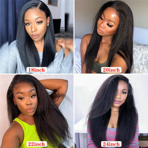  HD Lace Kinky Straight 13x4 Lace Front Wigs（Full Frontal） | Human Hair Wig | Lace Front